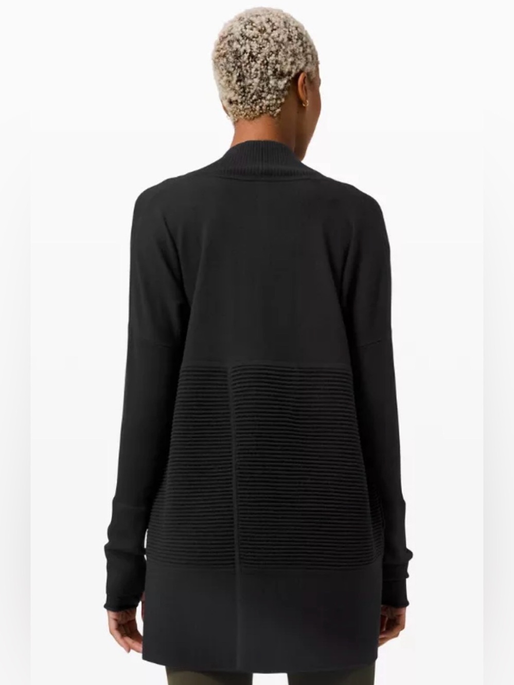 Lululemon Athletica Lulu Merino Wool Woman Sz 10 Cardigan Sweater - Picture 5 of 5